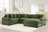 DESEO 117" Sectional Sofa with Ottoman