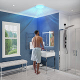 Midnight Series 100 CFM Ceiling Mount Bathroom Exhaust Fan with Brilliant LED Panel Light and Cozy Night Light