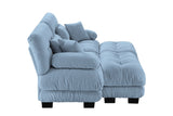 CLOUDIES 94" Loveseat with 2 Ottomans