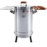 3-in-1 Stainless Steel Smoker Barrel Grill Premium– Portable Charcoal BBQ with Thermometer, Outdoor Cooking Smoker for Camping, Backyard & Home BBQ INGRILL