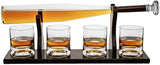 (CANADA ONLY) Baseball Bat Whiskey Decanter Set with 4 Baseball Glasses