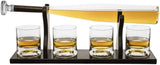 Baseball Bat Whiskey Decanter Set with 4 Baseball Glasses