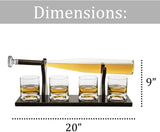 (CANADA ONLY) Baseball Bat Whiskey Decanter Set with 4 Baseball Glasses