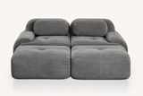 MIA 82'' Loveseat with 2 Ottomans