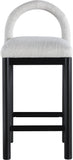 Conrad - Linen Counter Stool With Black Legs