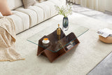LORVIN 43" Tempered Glass Coffee Table
