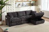 NARLO 97" 3-Seater Sofa with 1 Storage Ottoman