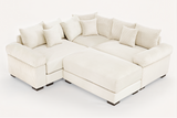 DESEO 79" Sectional Sofa with Ottoman