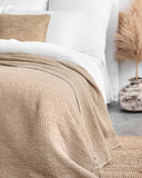Beige waffle blanket