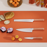 Ciarra Beyond Trio Knife Set with Gift Box, with Chef Knife, Serrated Bread Knife and Utility Knife, High Carbon Stainless Steel with Ergonomic Handle | Orangina