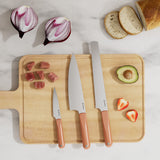 Ciarra Beyond Trio Knife Set with Gift Box, with Chef Knife, Serrated Bread Knife and Utility Knife, High Carbon Stainless Steel with Ergonomic Handle | Orangina