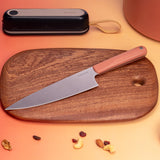 Ciarra Beyond Trio Knife Set with Gift Box, with Chef Knife, Serrated Bread Knife and Utility Knife, High Carbon Stainless Steel with Ergonomic Handle | Orangina