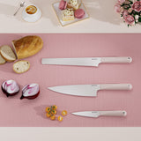 Ciarra Beyond Trio Knife Set with Gift Box, with Chef Knife, Serrated Bread Knife and Utility Knife, High Carbon Stainless Steel with Ergonomic Handle | Sakura Candy
