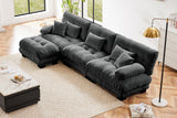CLOUDIES 134" 3 Seater Sofa with 1 Ottoman