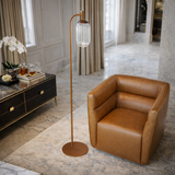 Vela Floor Lamp Bronze and Clear