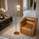 Vela Floor Lamp Bronze and Clear