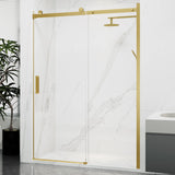 Rhodes Series 45 to 48 in. x 76 in. Sliding Frameless Shower Door with Tsunami Guard Tempered Glass