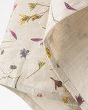 Linen tea towel in Botanical print