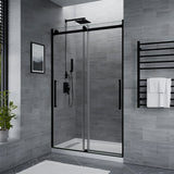 Stellar Series 45 to 48 in. x 76 in. Sliding Frameless Shower Door with Tsunami Guard Tempered Clear Glass