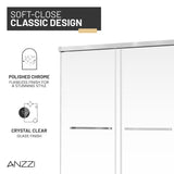Ward Series 44 to 48 in. x 76 in. Frameless Sliding Shower Door with 3/8" (10mm) Tempered Clear Glass