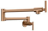 ANZZI Braccia Articulated Pot Filler, Dual Shut-Off Valves, 4 GPM High Flow, 24" Max Reach, Solid Brass Construction, Multiple Finishes