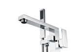 ANZZI Khone Floor Mount Tub Filler (41" H), 2-Handle Control, 60" Hand Sprayer, Solid Brass, cUPC Certified, Various Finishes