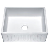 ANZZI Roine Reversible Farmhouse Sink (24" L x 9.06" H), Single Basin, Solid Surface ANZZI Stone, Non-Porous, Easy Clean, Lifetime Warranty