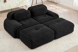 MIA 82'' Loveseat with 2 Ottomans