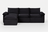 DERVAL 111" 3-Seater Sofa with 1 Ottoman