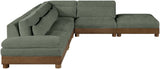 Turin - Chenille Fabric Upholstered Modular Sectional - Green