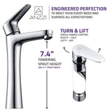 Vivace Single Hole Single-Handle Bathroom Faucet in Polished Chrome
