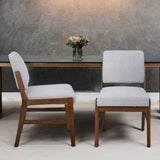 Caldwell Light Grey Boucle Dining Chair - Set of 2