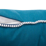 20 x 20 Outdoor Pillow with Dec Cord- Seascape Turquoise- Poly Insert