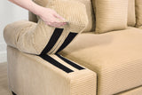 DESEO 155" Sectional Sofa with Ottoman