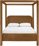 Salina - Velvet Upholstered Bed - Saddle