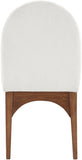 Waldorf - Chenille Dining Side Chair With Brown Legs