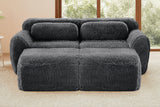 MELLOW 80" Loveseat with 2 Ottomans