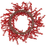 23" Two Tone Red Berry Wreath