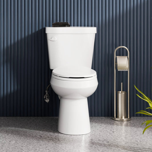 12 inch 2-pieces 1.28 GPF Siphon Ceramic Toilet in White Soft Close Seat with ADA height Included