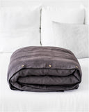 Charcoal gray linen duvet cover