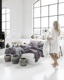 Charcoal gray linen duvet cover set (3 pcs)
