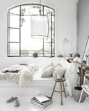 Charcoal grid linen duvet cover set (3 pcs)