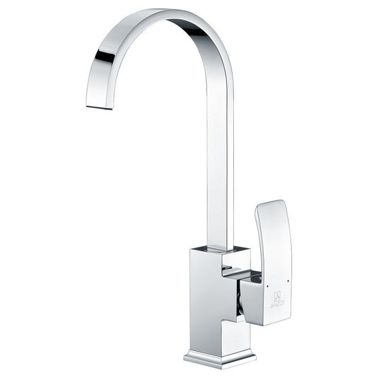 ANZZI Opus Elegant Kitchen Faucet, Single Gyroscopic Control, 360° Swivel Spout (11.1" H), 1.5 GPM, Rhino Alloy Solid Brass, cUPC Certified