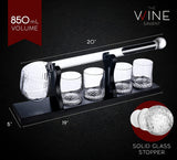 Golf Whiskey Decanter and 4 Liquor Glasses