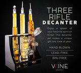 3 Gun Whiskey Decanters Set AR15, AK47, & Rifle Gun Decanter Set 1000ml