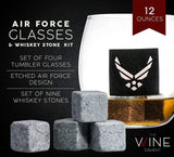 Airforce Whiskey Decanter Set with 4 Liquor Glasses