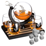 Airforce Whiskey Decanter Set with 4 Liquor Glasses