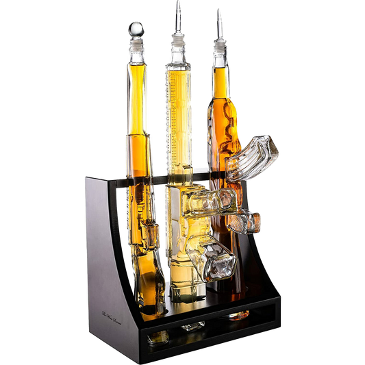 (UAE ONLY) Gun Whiskey Decanter - 3 Gun Decanter