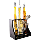(UAE ONLY) Gun Whiskey Decanter - 3 Gun Decanter with Glass AR-15, AK-47 and Rifle - Gun Gifts for Men - Whiskey Decanter Set