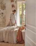 Cinnamon linen duvet cover set (3 pcs)